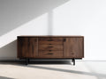 Mueble recibidor madera 180x40x78 cm marrón diseño moderno