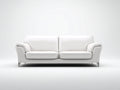 Sofás lineales cuero sintético 210x95x82 cm blanco diseño contemporáneo