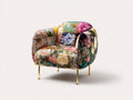 Sillones tela floral patchwork 86x82x80 cm multicolor diseño moderno