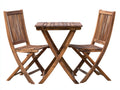 Conjunto de muebles de jardín madera 68x68x73 cm marrón - diseño plegable compacto