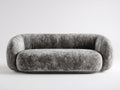 Sofás lineales chenilla 230x100x72 cm gris diseño orgánico moderno