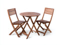 Conjunto de muebles de jardín madera 80x80x74 cm marrón diseño plegable