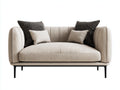 Sofás lineales tela bouclé 180x92x78 cm beige diseño contemporáneo