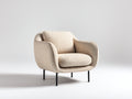 Sillones tela bouclé 85x82x78 cm beige diseño moderno