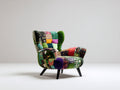 Sillones tela patchwork 78x82x102 cm multicolor diseño orejero