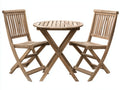 Conjunto de muebles de jardín madera 70x70x74 cm marrón claro diseño plegable