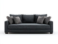Sofá lineal de tela 225x95x78 cm - gris oscuro - diseño moderno de 3 plazas