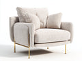 Sillones tela bouclé 96x90x82 cm beige diseño contemporáneo