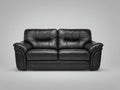 Sofás lineales cuero sintético 185x92x88 cm negro diseño contemporáneo