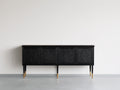 Mueble recibidor madera 160x40x82 cm negro almacenamiento diseño clásico