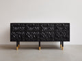 Mueble recibidor madera 175x40x76 cm negro - almacenamiento elegante moderno